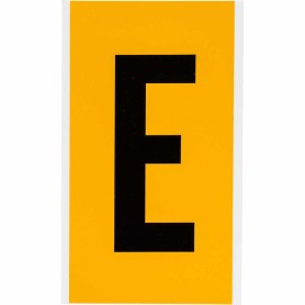 Brady 1570-E etichetta autoadesiva Rettangolo Permanente Nero, Giallo 25 pz (097574)