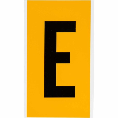 Brady 1570-E etichetta autoadesiva Rettangolo Permanente Nero, Giallo 25 pz (097574)