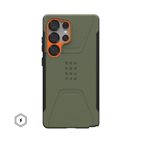 Urban Armor Gear Civilian custodia per cellulare 17,3 cm (6.8") Cover Oliva, Arancione (214473117297)