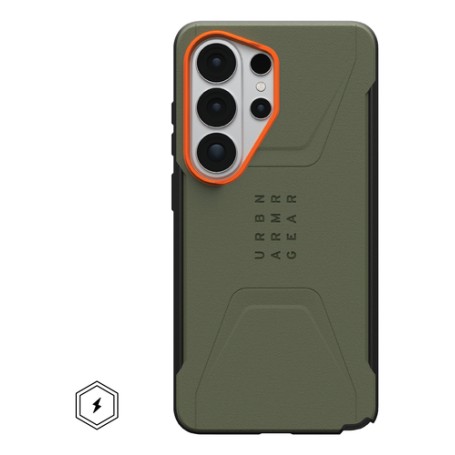 Urban Armor Gear Civilian custodia per cellulare 17,5 cm (6.9") Cover Arancione, Oliva (214535117297)