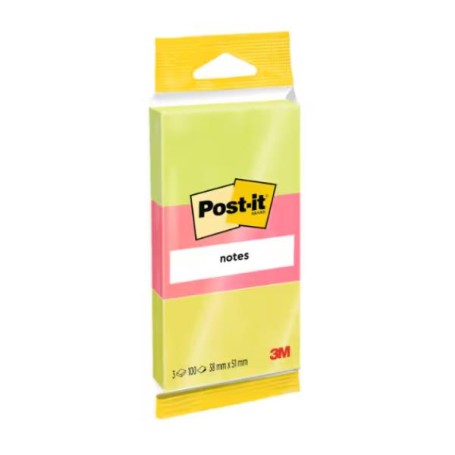 CF3 POST-IT 38X51MM NEON - BLISTER (7100172319)