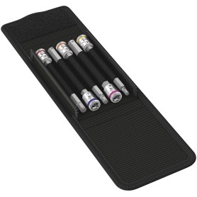 Bitnuss-Satz 8740 A HF 1 Zyklop, 5-teilig (schwarz/silber, 1/4", in textiler Box) (05003345001)
