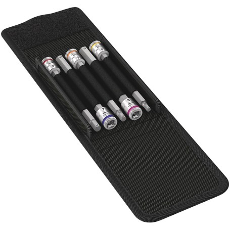 Bitnuss-Satz 8740 A HF 1 Zyklop, 5-teilig (schwarz/silber, 1/4", in textiler Box) (05003345001)