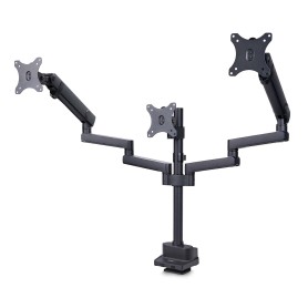 StarTech.com Supporto per tre monitor fino a 27", VESA 75x75/100x100, regolazioni dei bracci senza attrezzi, montaggio con morse (3MP2AG-MONITOR-ARM)