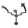 StarTech.com Supporto per tre monitor fino a 27", VESA 75x75/100x100, regolazioni dei bracci senza attrezzi, montaggio con morse (3MP2AG-MONITOR-ARM)