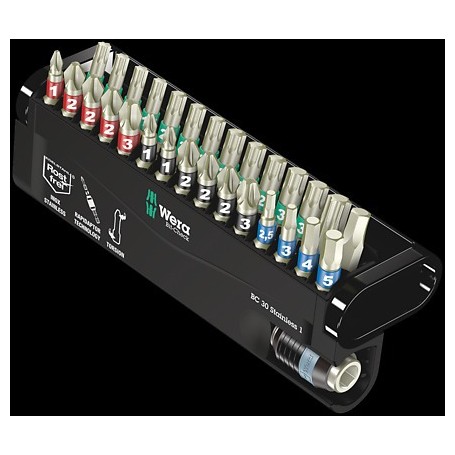 Wera Bit-Check 30 Stainless 1 punta per cacciavite 30 pz (05071109001)
