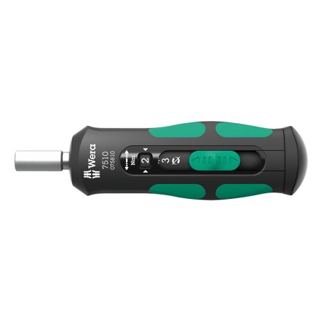 Drehmoment-Schraubendreher 7510 Kraftform Safe-Torque Speed (schwarz/grn, 1/4" Sechskant, 1-3 Nm) (05075810001)