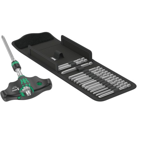 Wera 05057473001 chiave a cricchetto 17 pz Nero, Verde