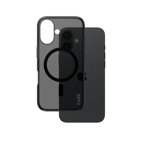 PanzerGlass CARE by PG Smokey w. MagS iPhone16 6.1 custodia per cellulare Cover Nero (1349)