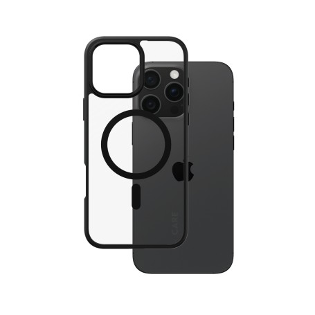 PanzerGlass CARE by ® Flagship Cover Trasparente Urban Combat con Bordo Nero & MagSafe iPhone 16 Pro Max (1360)