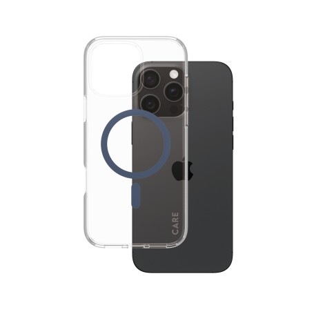 PanzerGlass CARE by ® Flagship Cover Trasparente Urban Combat con MagSafe Blu iPhone 16 Pro Max (1368)