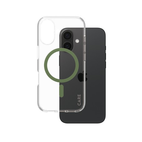 PanzerGlass CARE by ® Flagship Cover Trasparente Urban Combat con MagSafe Verde iPhone 16 (1369)