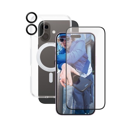 PanzerGlass CARE by PG3-in-1 Ceramic iPhone16 6.7 custodia per cellulare Cover Trasparente (B1327+2855+1281)