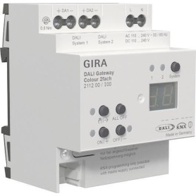 GIRA 211200 DALI Gateway Colour 2f REG KNX Secure - Farbig (211200)