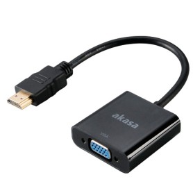 Akasa AK-CBHD15-20BK cavo e adattatore video 0,2 m HDMI VGA Nero (AK-CBHD15-20BK)