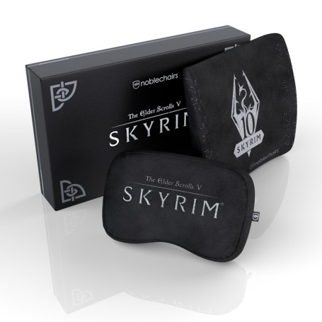 noblechairs Skyrim Cuscino per il collo/cuscino lombare Nero 2 pz (NBL-SP-PST-018)