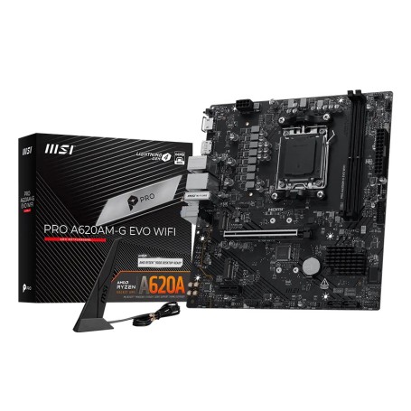 MSI Pro A620AM-G EVO WIFI AMD A620A Socket AM5 micro ATX (7E96-001R)