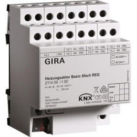 GIRA Heizungsaktor 6f basic KNX REG 211400 (211400)