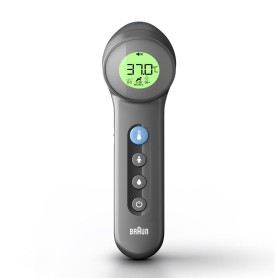 Braun BNT 400 BK Termometro a rilevamento remoto Grigio Fronte Pulsanti (BNT400B)
