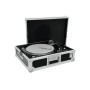 Roadinger 30123310 custodia per attrezzatura audio Piatto Custodia rigida Legno compensato Nero, Argento