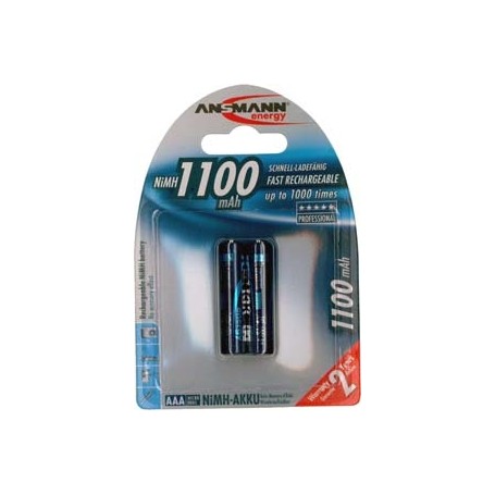 Ansmann 1x2 NiMH 1100 mAh Micro / AAA / HR03 Mini Stilo AAA Nichel-Metallo Idruro (NiMH) (5035222)