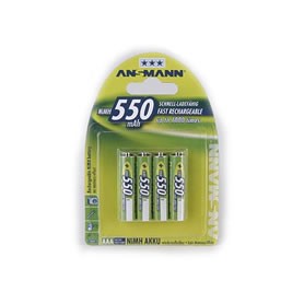 Ansmann Blister 4 X Accu, AAA, 550 mAh AAA / HR03 Nichel-Metallo Idruro (NiMH) (5030772)
