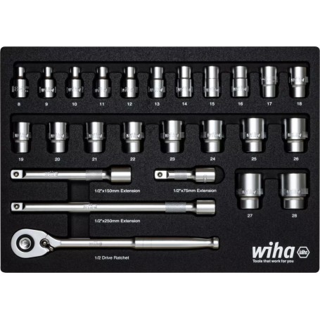 Wiha 44740 Steckschlüsseleinsatz-Set 1/2 395 mm (44740)