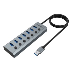 Akasa AK-HB-21BKCM hub di interfaccia USB 3.2 Gen 1 (3.1 Gen 1) Type-A 5000 Mbit/s Alluminio
