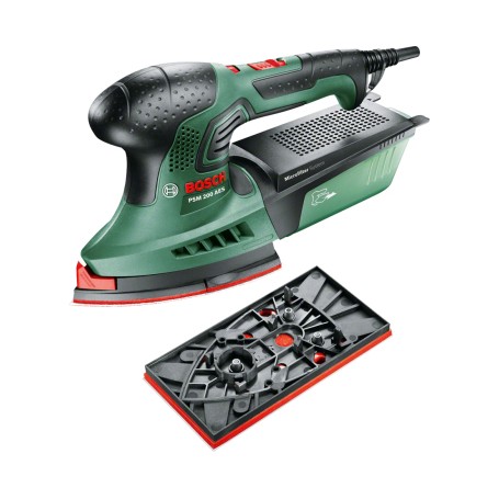 Bosch PSM 200 AES Levigatrice multiuso 26000 OPM Nero, Verde, Rosso (06033B6000)