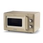 Ariete Linea Vintage 3960 Forno a microonde Vintage, 800W, Capacità 20L, 3 funzioni, 6 livelli di cottura, Timer, Beige (3960CR)
