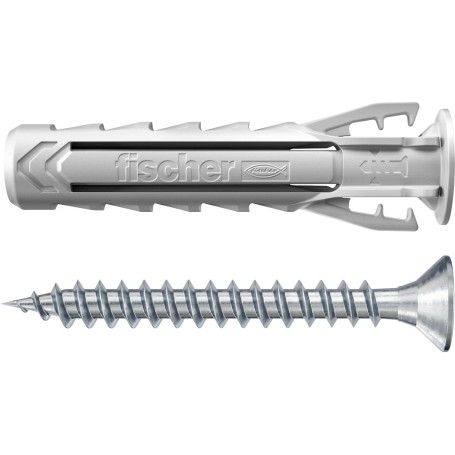 Fischer 568122 ancoraggio a vite e tassello 10 pz Kit di viti e tasselli a muro