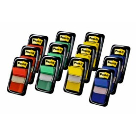 Post-It 680-P10+2 Indice a linguetta vuota Polistirolo Blu, Verde, Rosso, Giallo (7000081628)