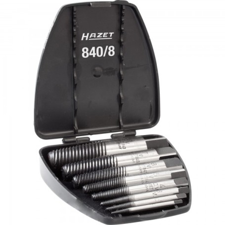 HAZET 840/8 estrattore per viti e bulloni 8 pz Set di estrazione per viti Nero