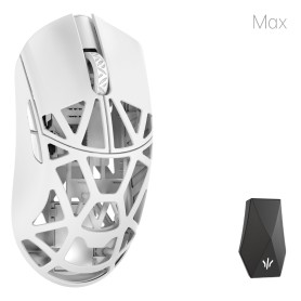 WLmouse Beast X Max mouse Gaming Ambidestro Bluetooth Ottico 26000 DPI (MAX-MILKY WHITE-O-SHIXIN)