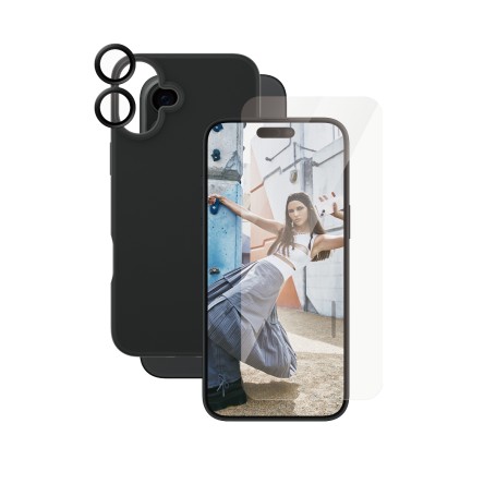 PanzerGlass CARE by PG 3-in-1 Bundle iPhone16 6.7 custodia per cellulare Cover Trasparente (B1395+95877+95890)
