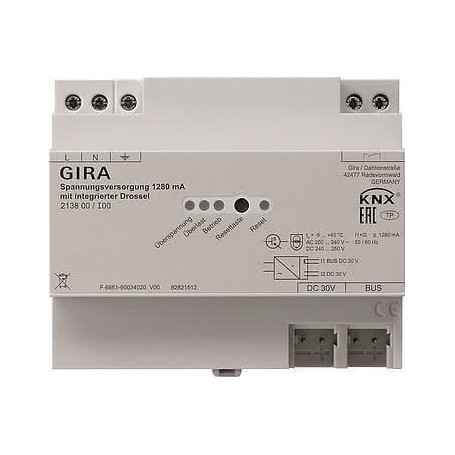 Gira KNX-Spannungsversorgung 1280mA Drossel REG 213800 (213800)