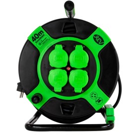 REV 10217412 prolunghe e multiple 40 m 4 presa(e) AC Interno/esterno Nero, Verde (0010217412)