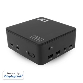 ACT AC7148 replicatore di porte e docking station per laptop Cablato USB 3.2 Gen 2 (3.1 Gen 2) Type-C Nero