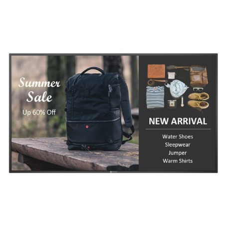 AG Neovo QM-6502 Pannello piatto per segnaletica digitale 163,8 cm (64.5") LCD 400 cd/m² 4K Ultra HD Nero