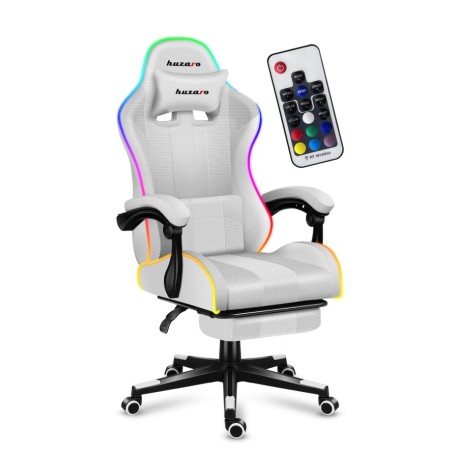 Huzaro FORCE 4.7 Sedia da gaming per PC Seduta a dondolo (culla) Bianco (HZ-Force 4.7 RGB White)