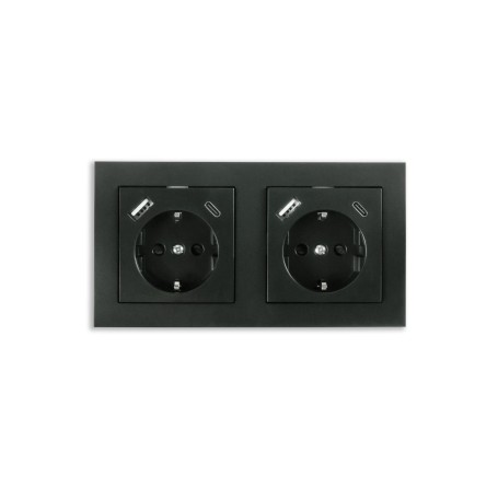 Kabelmeister SE01-2A presa energia CEE 7/3 + USB Antracite