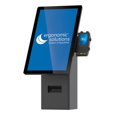 Ergonomic Solutions SpacePole Kiosk SPK402-17 accessorio di sistema POS Set chiosco Nero Metallo 75 x 75 mm 100 x 100 mm