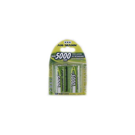 Ansmann Blister 2 X Akku NiMH Mono/D 5000 mAh D / HR20 Nichel-Metallo Idruro (NiMH) (5030922)