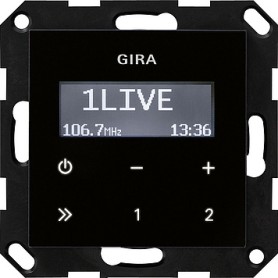 GIRA 228405 radio Orologio Digitale Nero