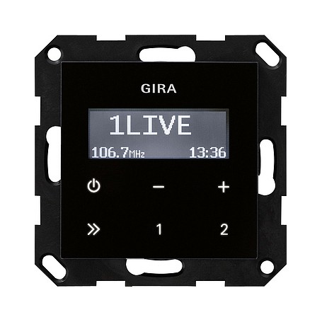 GIRA 228405 radio Orologio Digitale Nero