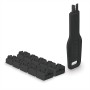 Lindy 47891 clip sicura Bloccaporte + chiave RJ-45 Nero Acrilonitrile butadiene stirene (ABS) 10 pz