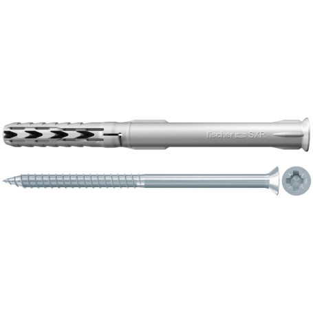 Fischer 503233 ancoraggio a vite e tassello 50 pz Kit di viti e tasselli a muro 60 mm