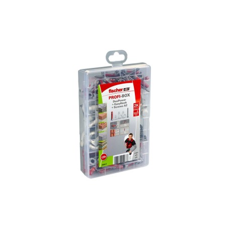 Fischer 563577 ancoraggio a vite e tassello 128 pz Kit di gancio a vite e tasselli a muro