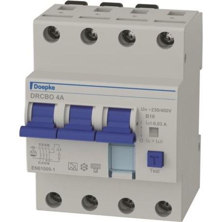 DOEPKE DRCBO 4 B16/0,03/3N- FI/LS-Kombination / RCBO (9945104)