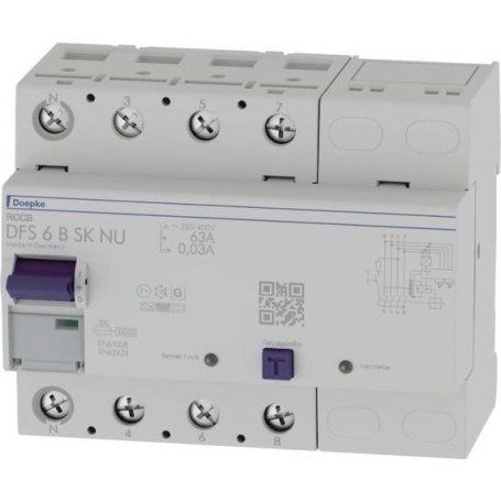 Doepke DFS6 063-4/0,03-B SK NU FI-Schutzschalter 4p 63A 0.03A 09144899 1 (09144899)
